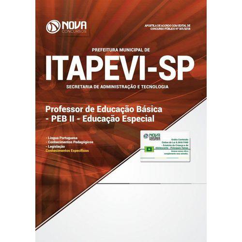 Apostila Itapevi Sp 2019 - Professor Peb 2 - Educação Especial