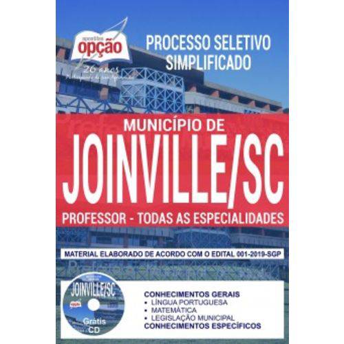 Apostila Joinville Sc 2019 Professor Todas Especialidades