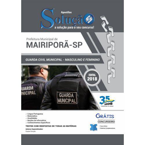 Apostila Mairiporã Sp 2018 - Guarda Civil Municipal