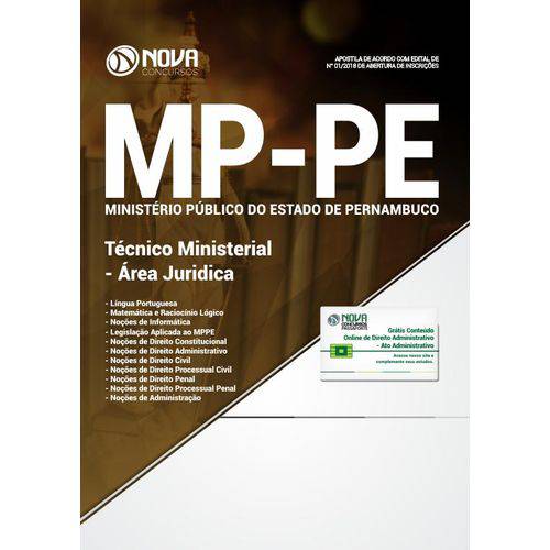 Apostila MP-PE 2018 - Técnico Ministerial - Área Jurídica