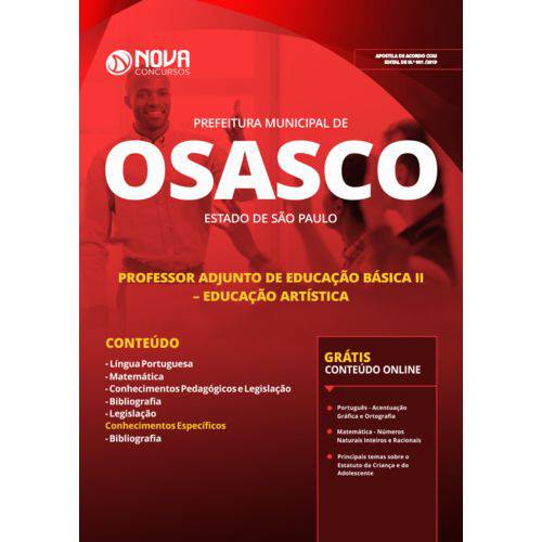 Apostila Osasco Sp 2019 - Professor Adjunto 2 - Artes