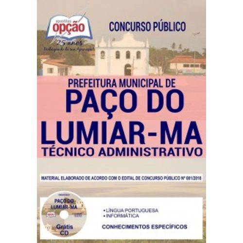 Apostila Paço do Lumiar Ma 2019 - Técnico Administrativo