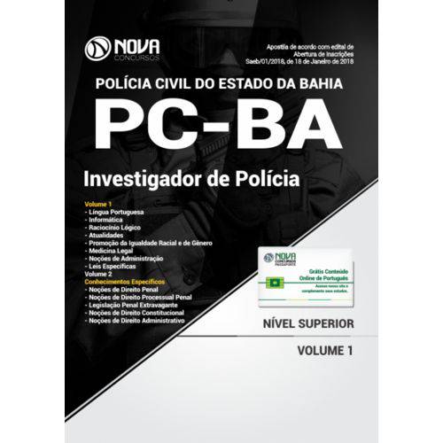 Apostila Pc-ba 2018 - Investigador de Polícia