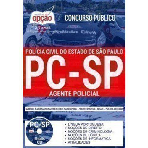 Apostila Pc Sp 2018 Agente Policial - Editora Opção