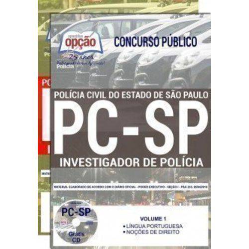 Apostila Pc Sp 2018 Investigador de Polícia - Editora Opção
