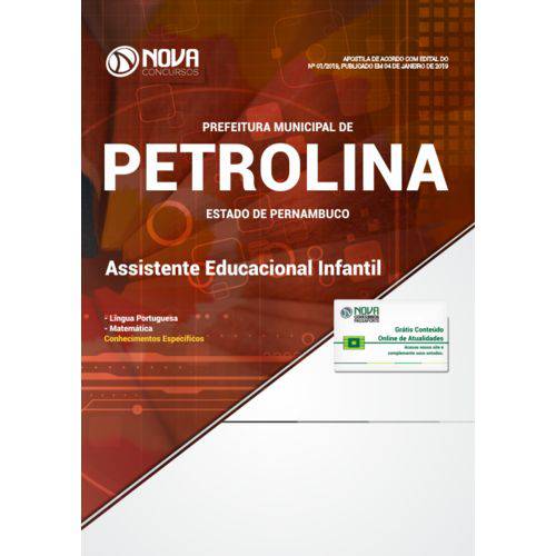 Apostila Petrolina Pe 2019 Assistente Educacional Infantil