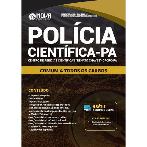 Apostila Polícia Científica Pa 2019 - Comum a Todos os Cargos