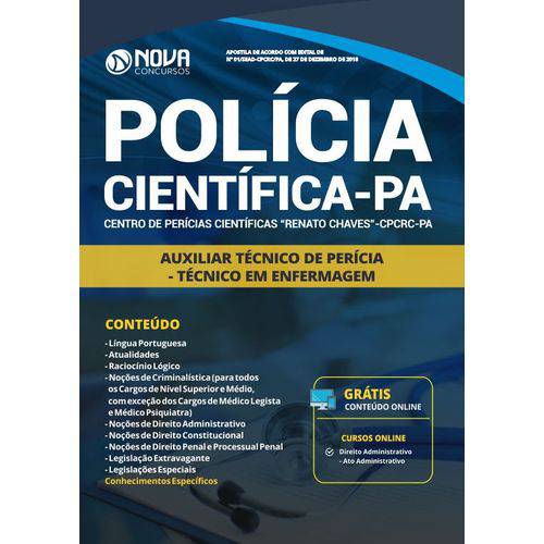 Apostila Polícia Científica Pa 2019 - Técnico em Enfermagem