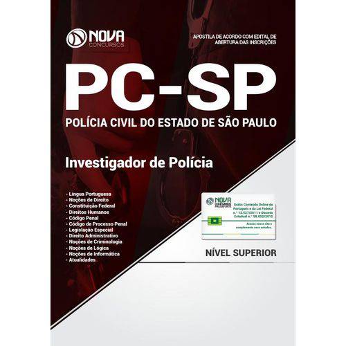 Apostila Polícia Civil PC-SP 2018 Investigador