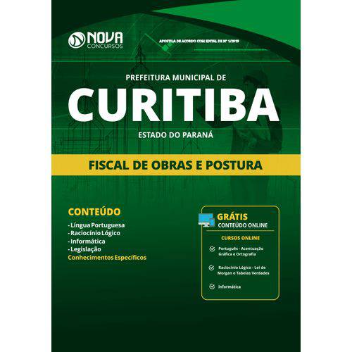 Apostila Pref de Curitiba Pr 2019 Fiscal de Obras e Postura