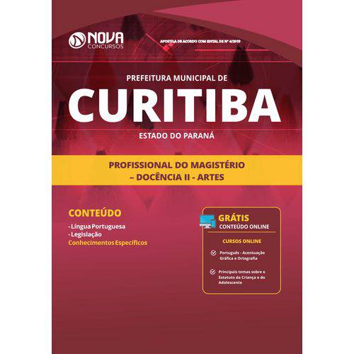 Apostila Pref de Curitiba Pr 2019 Profissional do Magistério