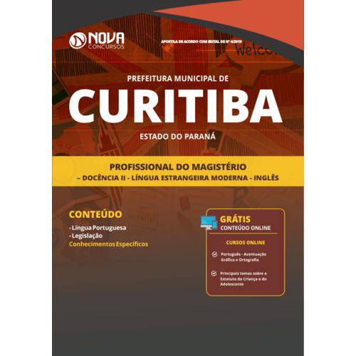 Apostila Pref de Curitiba Pr 2019 Profissional do Magistério