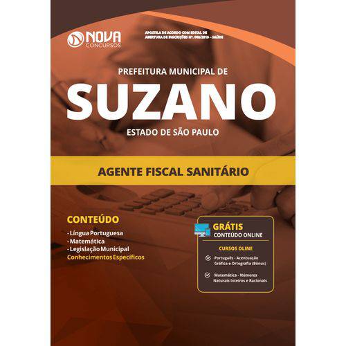 Apostila Pref. de Suzano Sp 2019 Agente Fiscal Sanitário