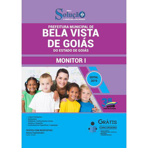 Apostila prefeitura Bela Vista Goiás Go 2019  Monitor I