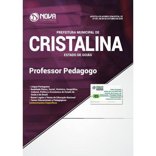 Apostila Prefeitura Cristalina GO 2018 - Professor Pedagogo