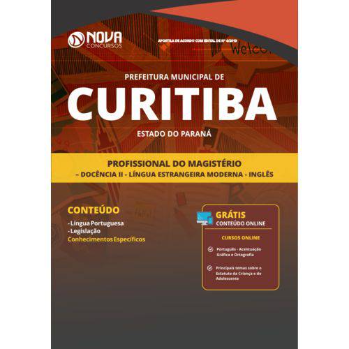Apostila Prefeitura Curitiba 2019 - Professor de Inglês