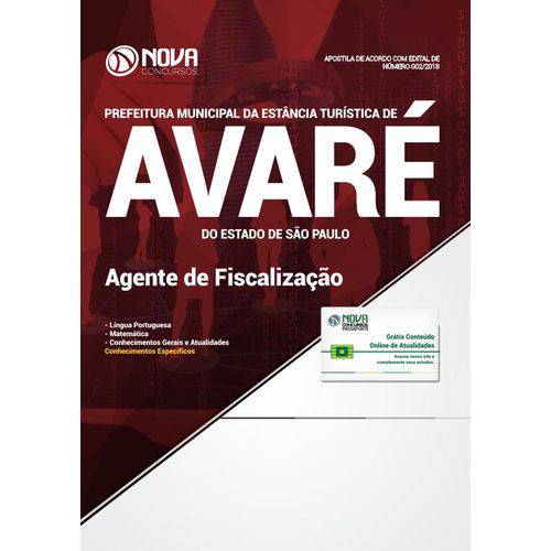 Apostila Prefeitura de Avaré-SP 2018- Agente de Fiscalização