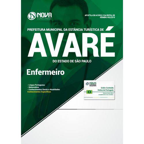 Apostila Prefeitura de Avaré-SP 2018 - Enfermeiro