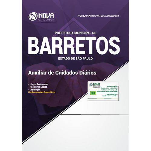 Apostila Prefeitura de Barretos-SP 2018 - Auxiliar Cuidados