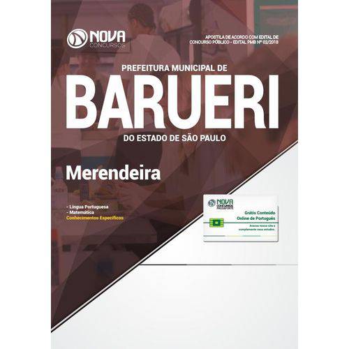 Apostila Prefeitura de Barueri-SP 2018 - Merendeira