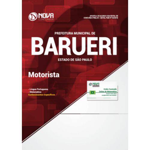 Apostila Prefeitura de Barueri - Sp 2019 - Motorista - Editora Nova