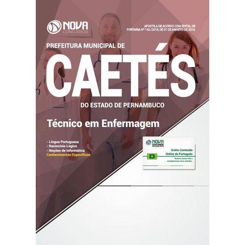 Apostila Prefeitura de Caetés-PE 2018- Técnico em Enfermagem