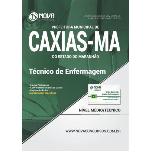 Apostila Prefeitura de Caxias - Ma 2018 - Técnico em Enfermagem
