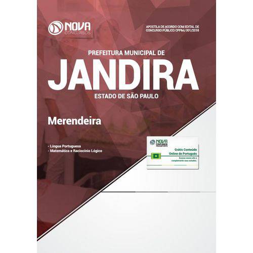 Apostila Prefeitura de Jandira SP 2018 - Merendeira