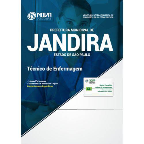 Apostila Prefeitura de Jandira - Sp 2018 - Técnico de Enfermagem