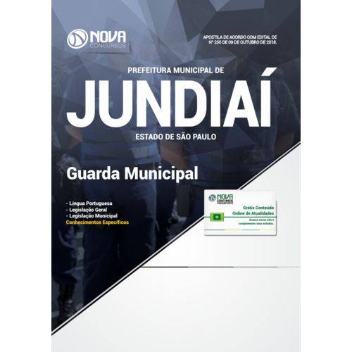 Apostila Prefeitura de Jundiaí-sp 2018 - Guarda Municipal