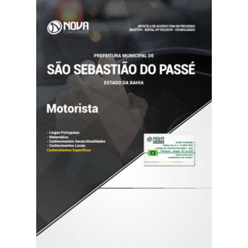 Apostila Prefeitura de São Sebastião do Passé - Ba 2018 - Motorista