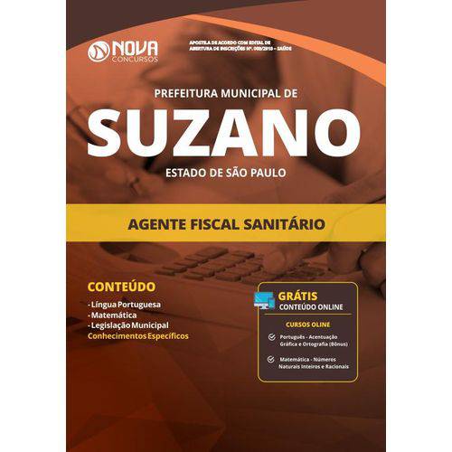 Apostila Prefeitura de Suzano 2019 - Agente Fiscal Sanitário