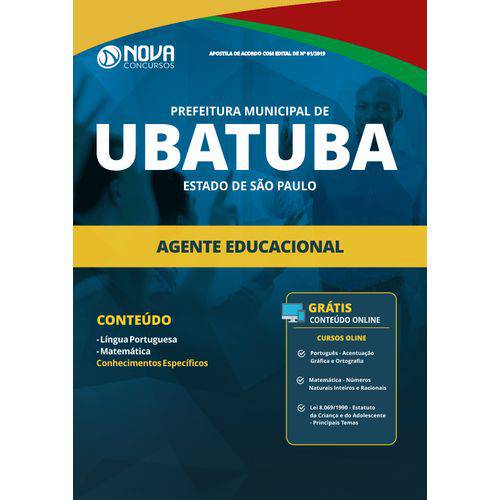 Apostila Prefeitura de Ubatuba - Sp 2019 Agente Educacional