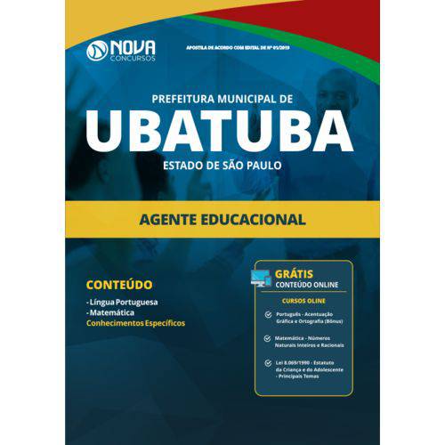 Apostila Prefeitura de Ubatuba-sp 2019 - Agente Educacional