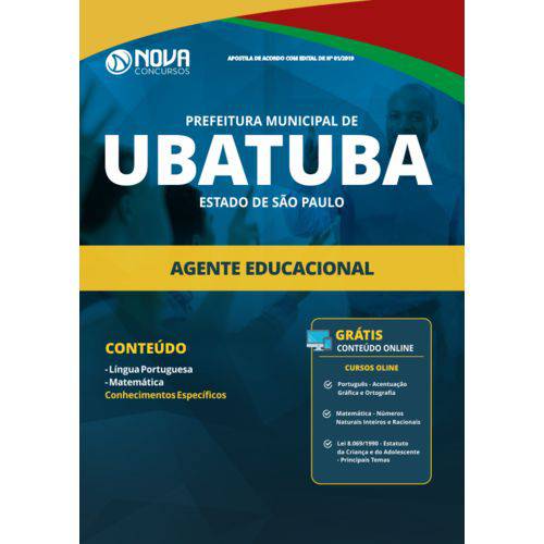 Apostila Prefeitura Ubatuba 2019 - Agente Educacional