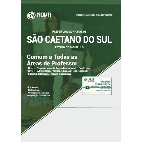 Apostila São Caetano do Sul 2019 - Professor - Todas as Áreas
