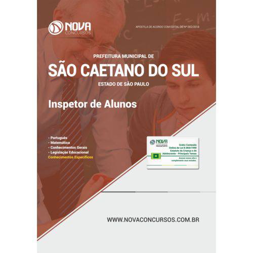 Apostila São Caetano do Sul Sp 2019 - Inspetor de Alunos