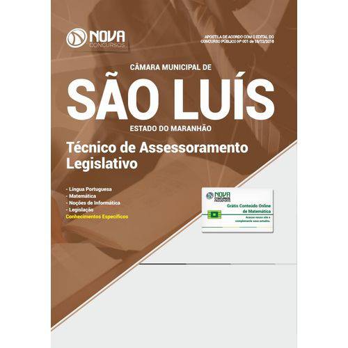 Apostila São Luís - Ma 2019 - Técnico Assessoramento Legislativo