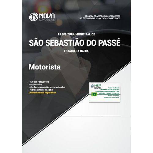 Apostila São Sebastião do Passé BA 2018 - Motorista