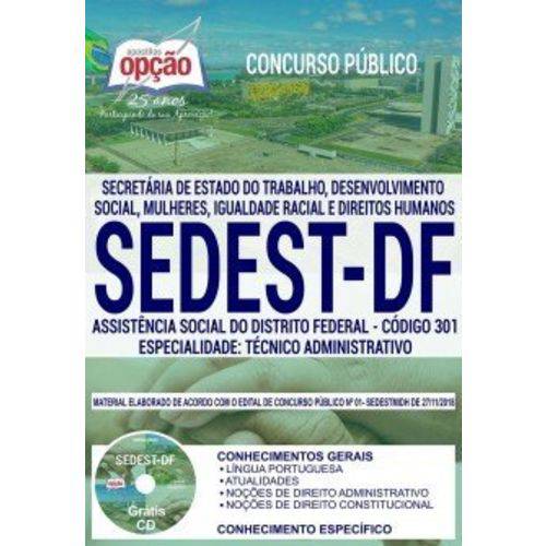Apostila Sedest Df 2019 - Especialidade: Técnico Administrativo