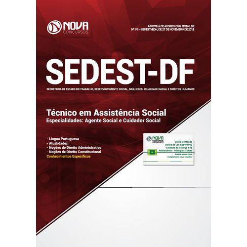 Apostila Sedest Df 2019 - Técnico - Agente Social e Cuidador