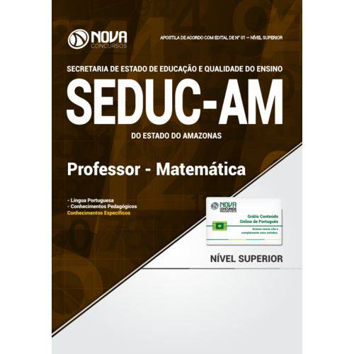Apostila Seduc - Am 2018 - Professor - Matemática
