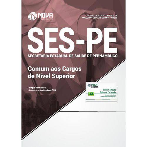 Apostila SES-PE 2018 - Comum Aos Cargos de Nível Superior