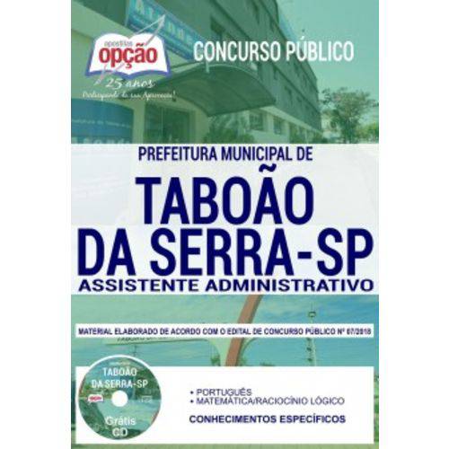 Apostila Taboão da Serra 2019 Assistente Administrativo