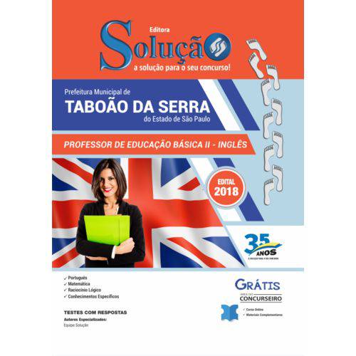 Apostila Taboão da Serra SP 2018 - Professor Inglês
