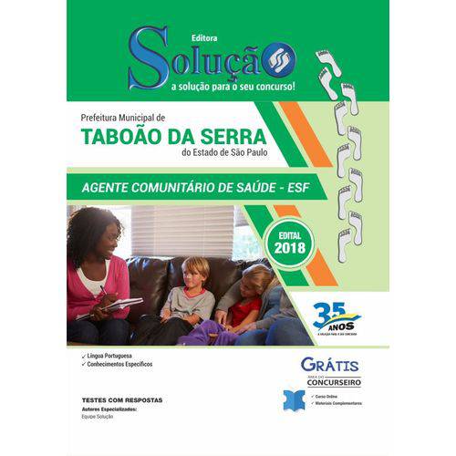 Apostila Taboão da Serra Sp 2019 - Agente de Saúde - Esf