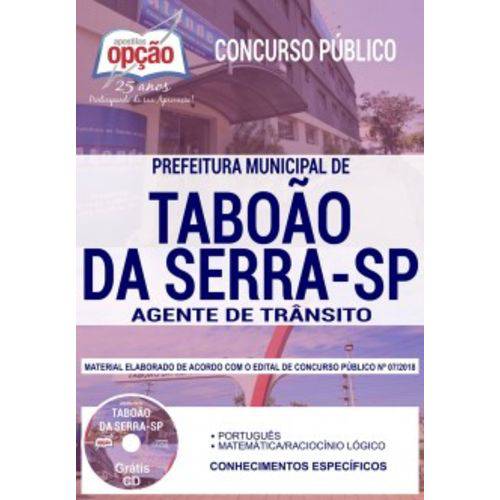 Apostila Taboão da Serra Sp 2019 - Agente Trânsito