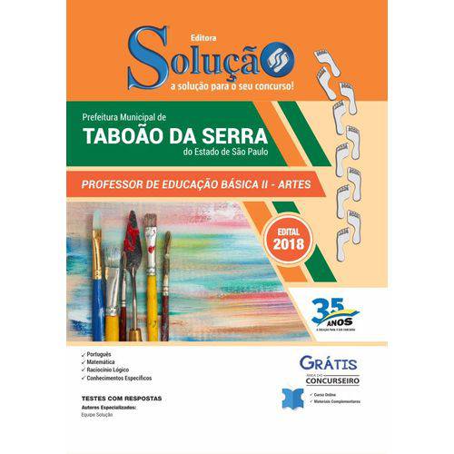 Apostila Taboão da Serra Sp 2019 - Professor Peb 2 - Artes