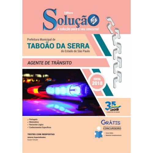 Apostila Taboão Serra Sp 2018 - Agente Trânsito
