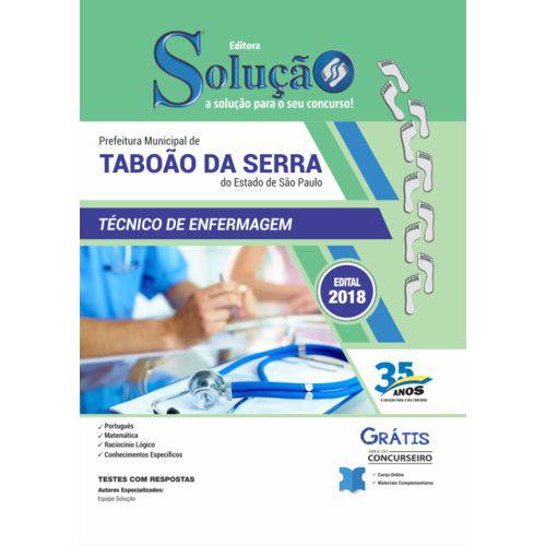 Apostila Taboão Serra Sp 2018 - Técnico Enfermagem